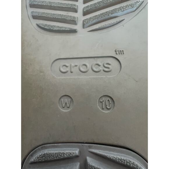 Crocs Brooklyn Black and Tan Criss Cross Ankle Strap Wedge Comfort Sandals Sz 10 - Picture 11 of 13